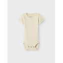 NAME IT Baby Kab Rib S/S Bodystocking - Summer Sand