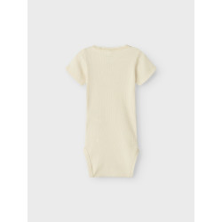 NAME IT Baby Kab Rib S/S Bodystocking - Summer Sand