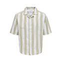ONLY & SONS Tes Slub Stribet Skjorte - Chinchilla