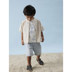 NAME IT MINI Fille T-Shirt - Cloud Dancer