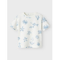 NAME IT MINI Fille T-Shirt - Cloud Dancer