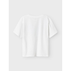 NAME IT KIDS Fesko T-Shirt - Bright White / Bright Green Heart