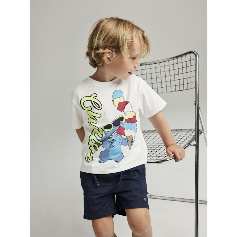 NAME IT MINI Malix Stitch T-Shirt - Cloud Dancer