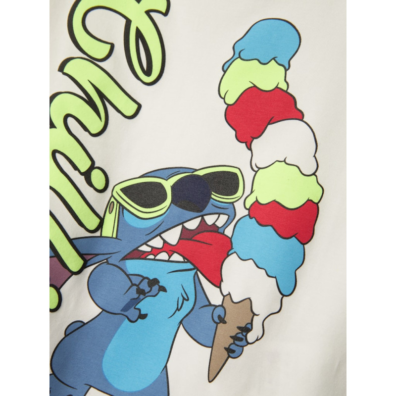 NAME IT MINI Malix Stitch T-Shirt - Cloud Dancer