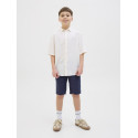 JACK & JONES JUNIOR Jaiden Summer Jogger Hør Shorts - Night Sky