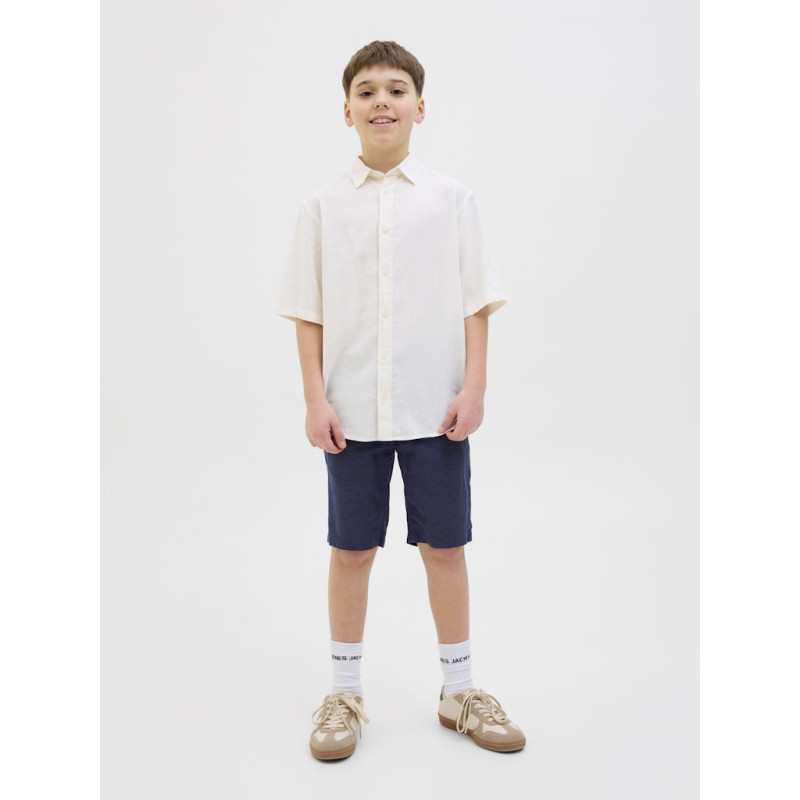 JACK & JONES JUNIOR Jaiden Summer Jogger Hør Shorts - Night Sky