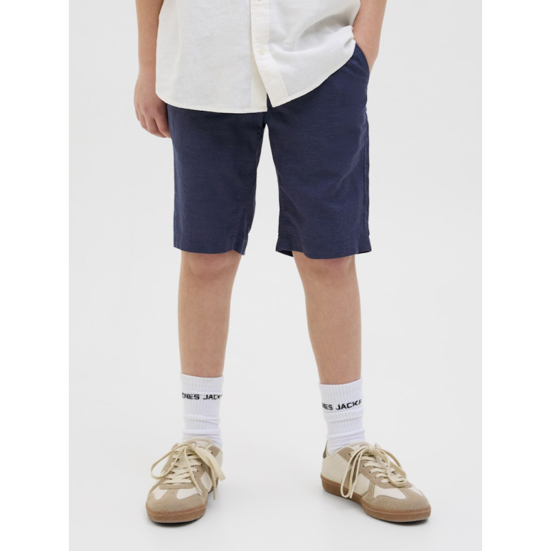 JACK & JONES JUNIOR Jaiden Summer Jogger Hør Shorts - Night Sky