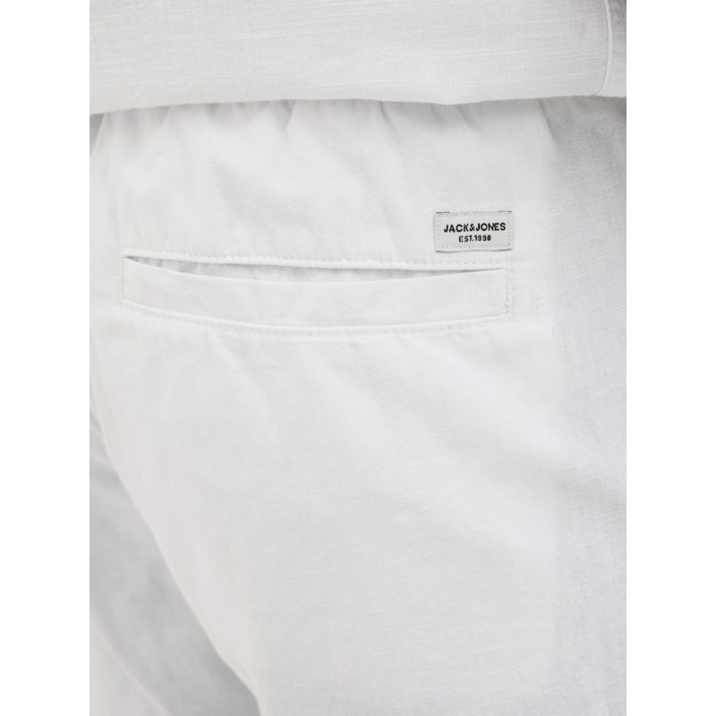 JACK & JONES Jaiden Summer Hør Blend Shorts - Hvid