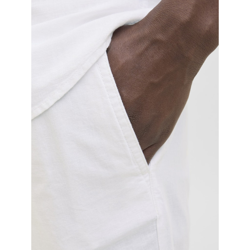 JACK & JONES Jaiden Summer Hør Blend Shorts - Hvid