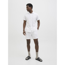 JACK & JONES Jaiden Summer Hør Blend Shorts - Hvid