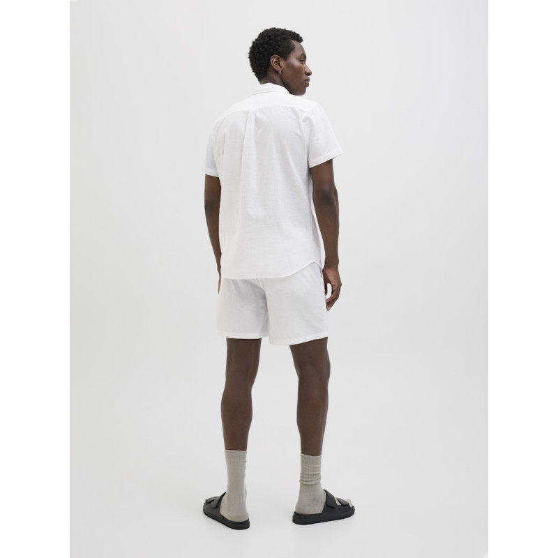 JACK & JONES Jaiden Summer Hør Blend Shorts - Hvid