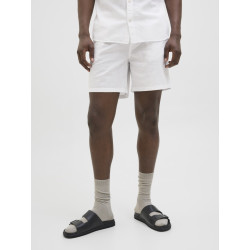JACK & JONES Jaiden Summer Hør Blend Shorts - Hvid
