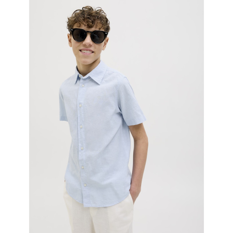 JACK & JONES JUNIOR Breeze Hør Skjorte - Chambray Blue