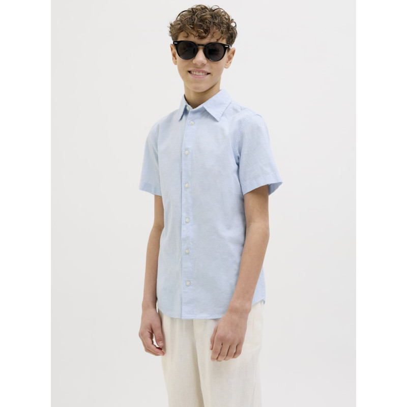JACK & JONES JUNIOR Breeze Hør Skjorte - Chambray Blue