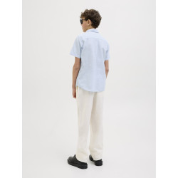 JACK & JONES JUNIOR Breeze Hør Skjorte - Chambray Blue