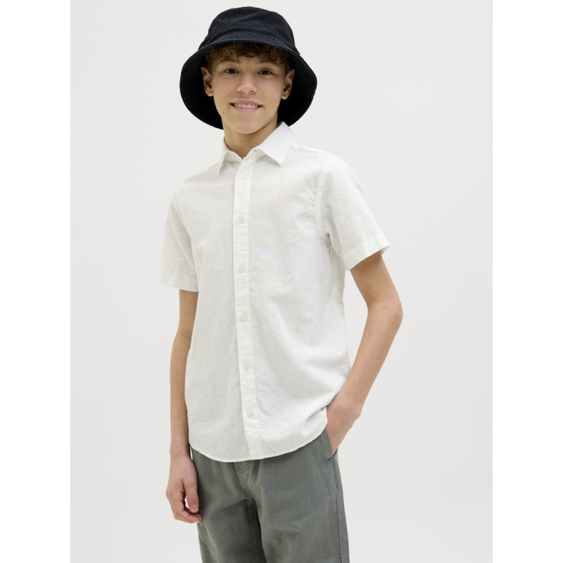 JACK & JONES JUNIOR Breeze Hør Skjorte - Hvid