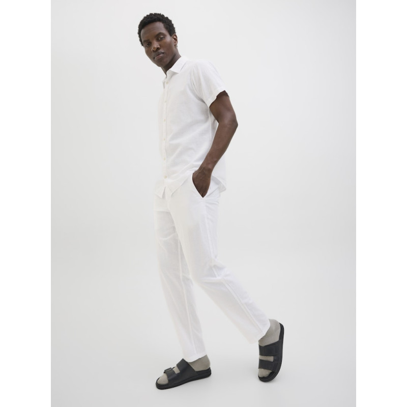 JACK & JONES Kane Summer Hør Jogging Bukser - Hvid