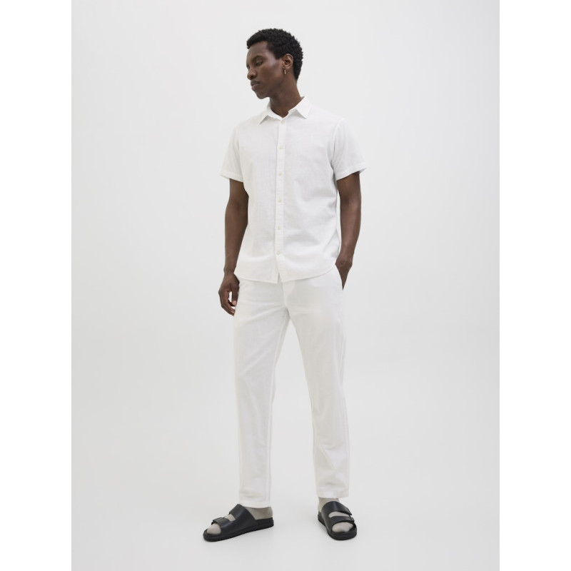 JACK & JONES Kane Summer Hør Jogging Bukser - Hvid