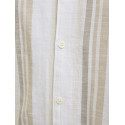 JACK & JONES PLUS Ccsummer Stripe Resort Hør Skjorte - Travertine