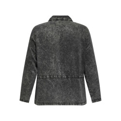 ONLY CARMAKOMA Kenya Life Acid Wash Jakke - Sort