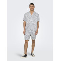 ONLY & SONS Dash Life Resort Skjorte - Cloud Dancer / Vintage Indigo
