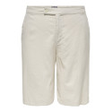 ONLY CARMAKOMA Caro Hør Bermu Shorts - Pumice Stone