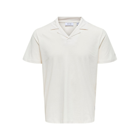 ONLY & SONS Abraham Resort Polo - Egret