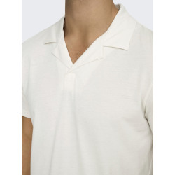 ONLY & SONS Abraham Resort Polo - Egret