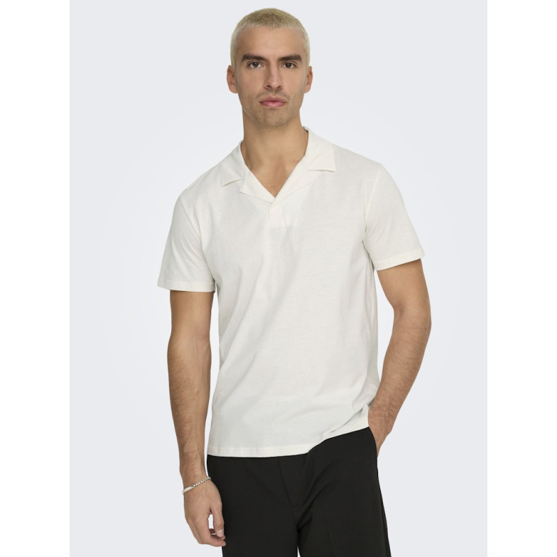 ONLY & SONS Abraham Resort Polo - Egret