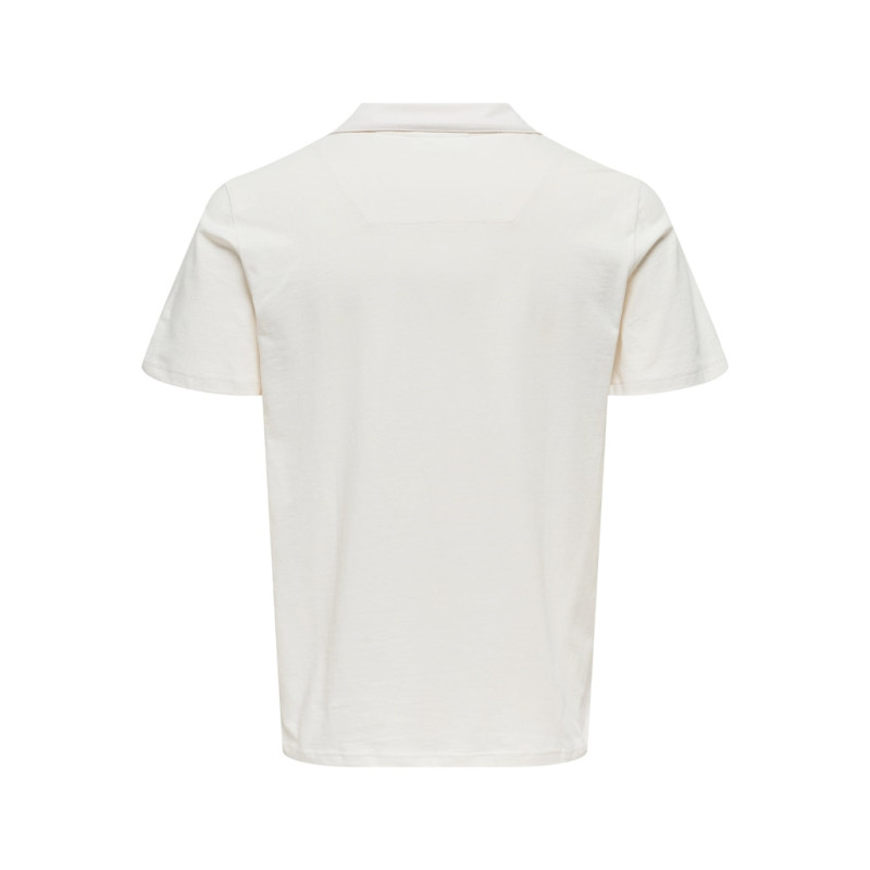 ONLY & SONS Abraham Resort Polo - Egret