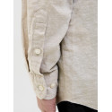 JACK & JONES JUNIOR L/S Breeze Hør Skjorte - Crockery