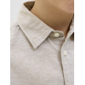 JACK & JONES JUNIOR L/S Breeze Hør Skjorte - Crockery