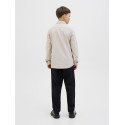 JACK & JONES JUNIOR L/S Breeze Hør Skjorte - Crockery