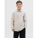 JACK & JONES JUNIOR L/S Breeze Hør Skjorte - Crockery
