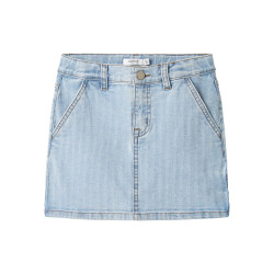 NAME IT KIDS Amelia Kort Denim Nederdel - Light Blue Denim