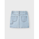 NAME IT KIDS Amelia Kort Denim Nederdel - Light Blue Denim