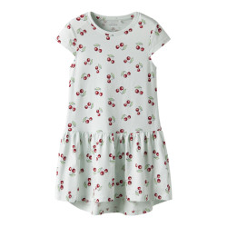 NAME IT KIDS Vigga Capsl Kjole - Aqua Glass / Cherries