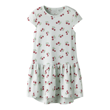 NAME IT KIDS Vigga Capsl Kjole - Aqua Glass / Cherries