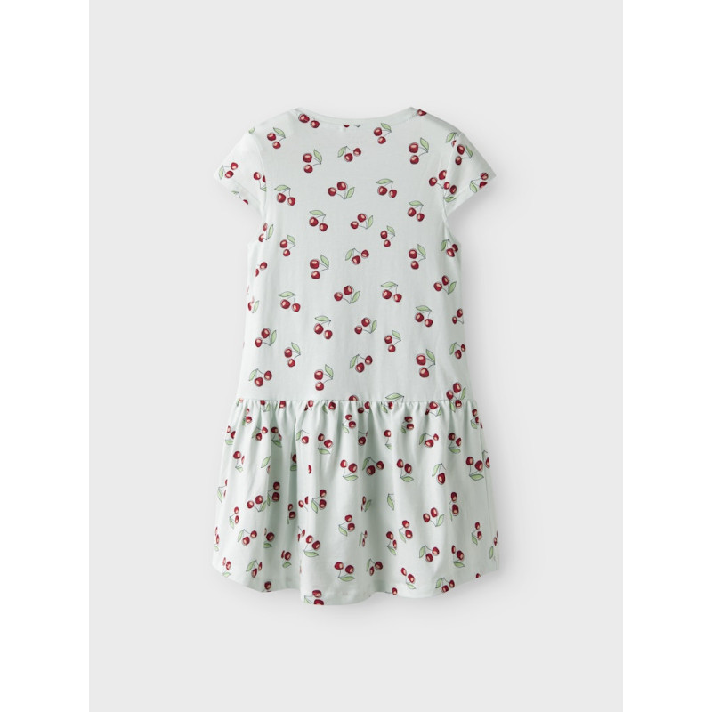 NAME IT KIDS Vigga Capsl Kjole - Aqua Glass / Cherries