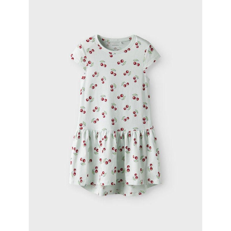 NAME IT KIDS Vigga Capsl Kjole - Aqua Glass / Cherries