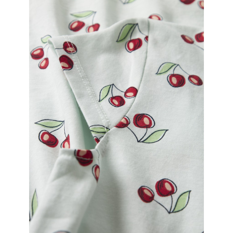 NAME IT KIDS Vigga Capsl Kjole - Aqua Glass / Cherries