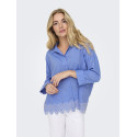 ONLY Graces Tulum Broderet Skjorte - Blue Bonnet