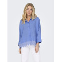 ONLY Graces Tulum Broderet Skjorte - Blue Bonnet
