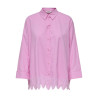 ONLY Graces Tulum Broderet Skjorte - Fuchsia Pink