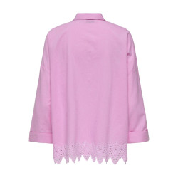 ONLY Graces Tulum Broderet Skjorte - Fuchsia Pink