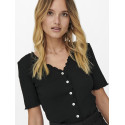 ONLY Laila Top Med Knapper - Sort