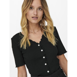 ONLY Laila Top Med Knapper - Sort