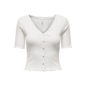 ONLY Laila Top Med Knapper - Cloud Dancer