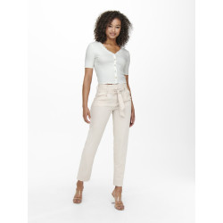 ONLY Laila Top Med Knapper - Cloud Dancer