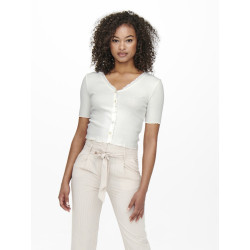 ONLY Laila Top Med Knapper - Cloud Dancer